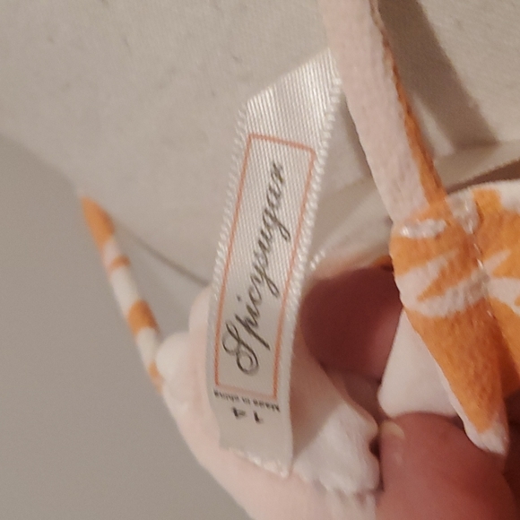 Spicy sugar size 14 peach and creme long line cami or mini dress. - Picture 5 of 5